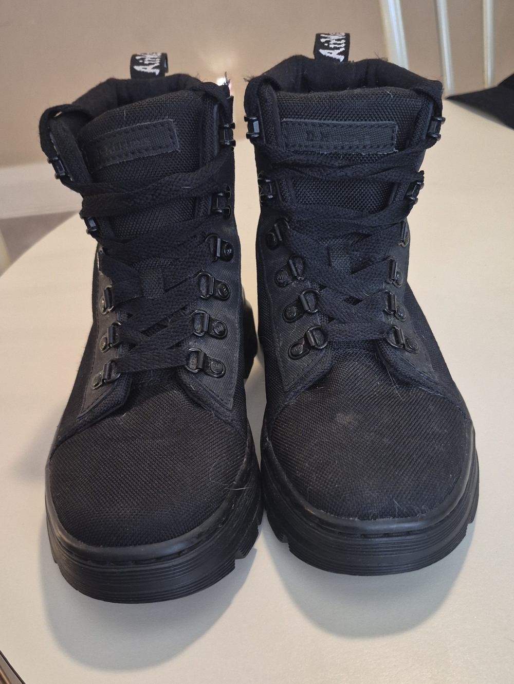 Dr. Martens Black Canvas Boots